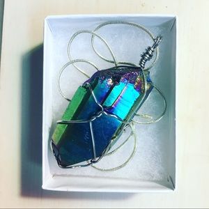 Titanium quartz necklace